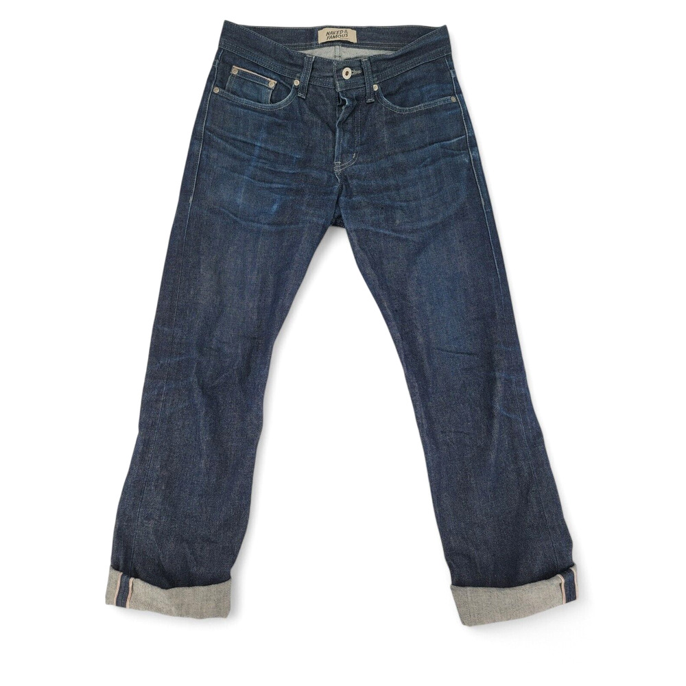 Naked & Famous Weird Guy Selvedge Jeans Men's 29 Raw Indigo Japanese Denim